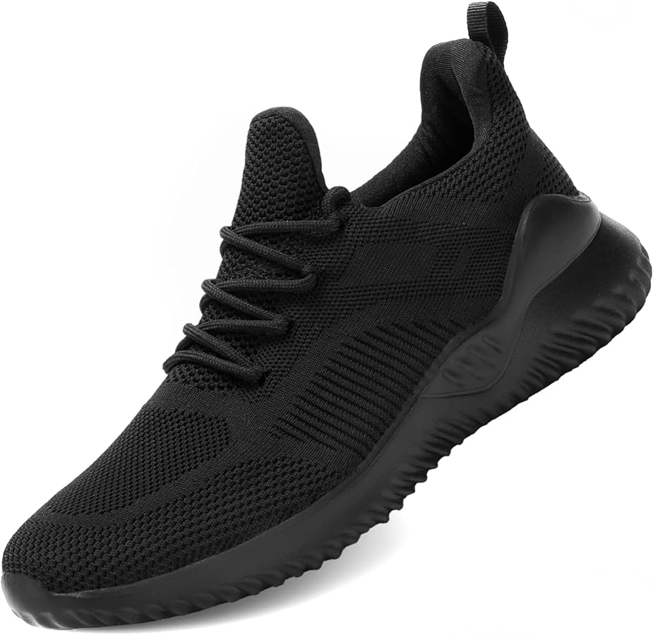 Mens Running Shoes Slip on Walking Tennis Sneakers Lightweight Breathable Mesh Workout Casual Sports Shoes Soft Sole