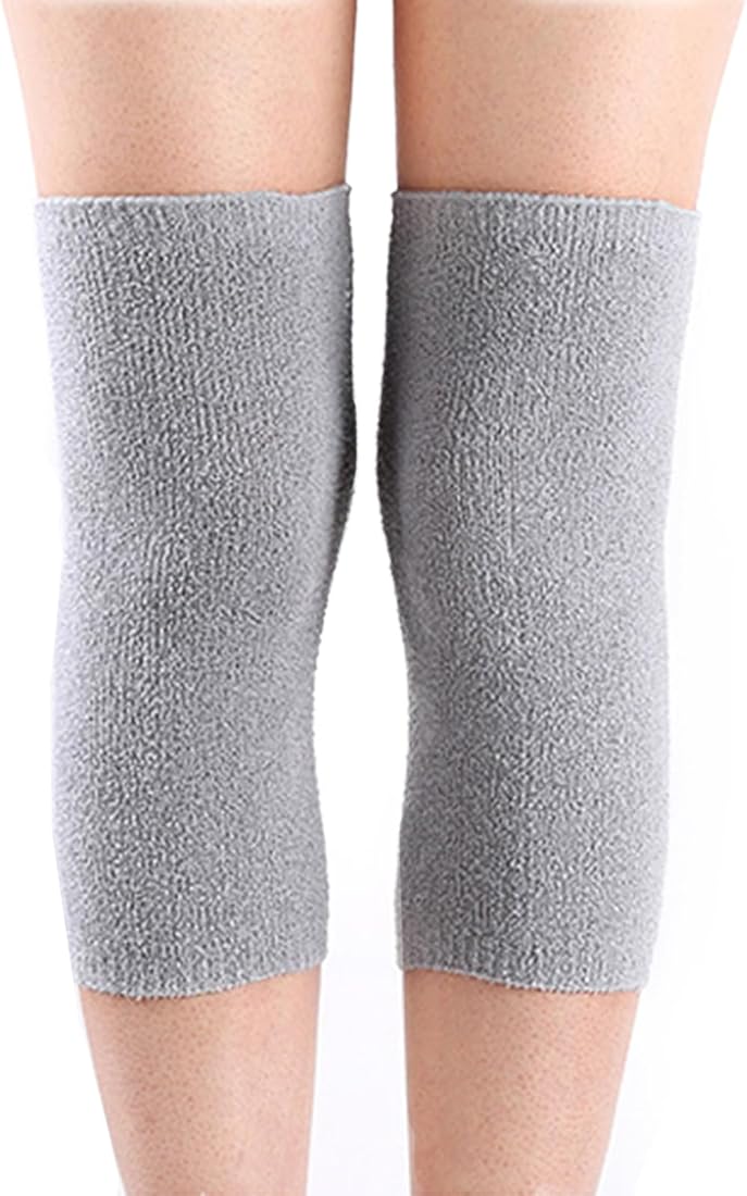 Nhgkju 1 par de rodilleras para habitación con aire acondicionado, vaina cálida, rodilla articulada para mujer, piernas viejas y frías, transpirables, para hombre, cubrepiernas para adultos (gris),