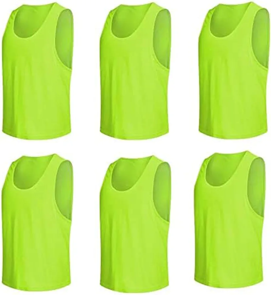 Senston 6X Chaleco de Entrenamiento de Malla Transpirable/Camisetas de Marcador Baloncesto/fútbol para jóvenes y Adultos artículos Deportivos de Equipo Entrenamiento