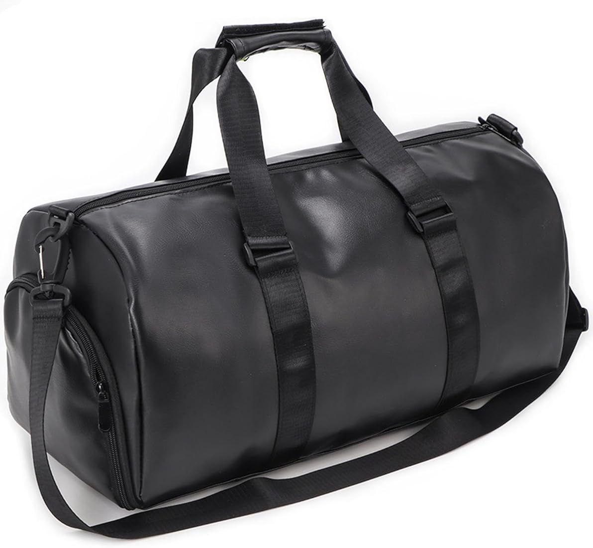 Wesoke Bolsa deportiva de viaje para gimnasio, para mujeres y hombres, impermeable, para entrenamiento, yoga, fin de semana, con compartimento para zapatos, color negro, Negro -