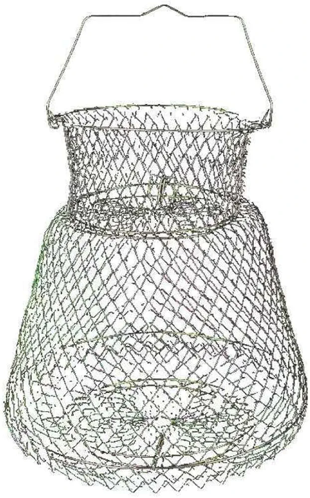 eurNhrN Red de Pesca de Puerta de Resorte Tipo Jaula, con Cesta portátil de Cangrejo y camarones, Trampa de Alambre de Acero Plegable (25 cm) artículos Deportivos
