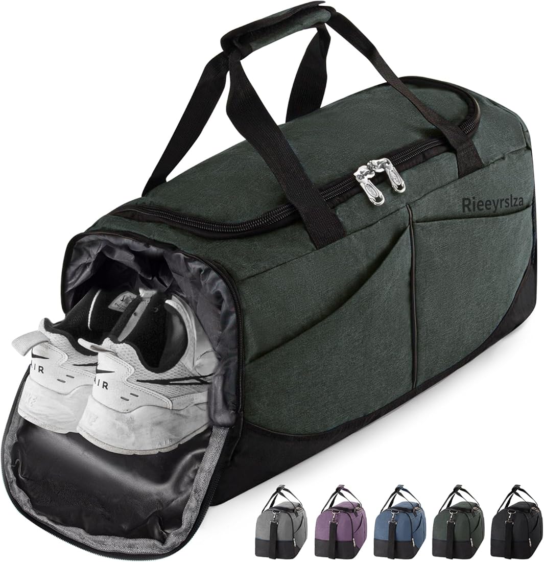 Rieeyrslza Bolsa de Deporte Bolsa Deporte Gimnasio Bolsa Gimnasio de Viaje con Compartimento