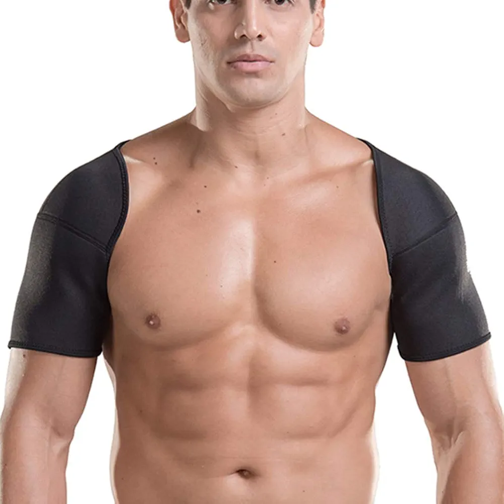 Artibetter SBR - Soporte de hombro doble para mujeres y hombres, soporte ajustable para hombro para alivio del dolor de hombro, subluxación de las articulaciones (tamaño M)