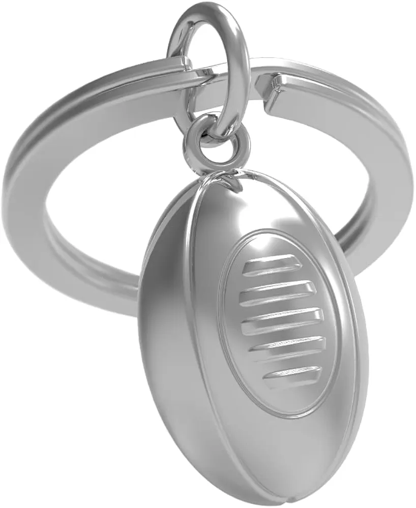 Metalmorphose - Llavero de metal 3D con balón de rugby – Regalo de los juegos olímpicos para Rugbyman – para los entusiastas del deporte – MTM046, metálico, talla única, Balón de rugby