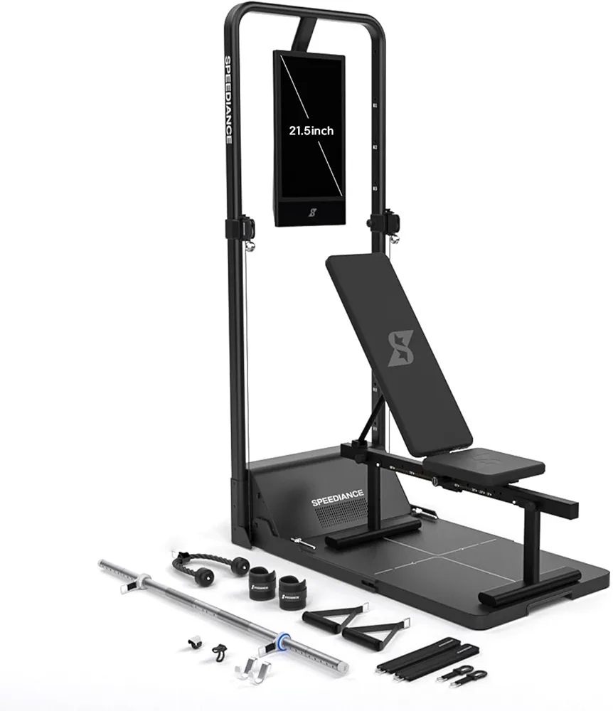 Gym Monster 2 Smart Home Gym, Máquina de Entrenamiento en casa con IA Mejorada, Máquina Smith Multifuncional, Equipo de Fitness para Entrenamiento de Fuerza de Cuerpo Completo -Works Plus 2.0