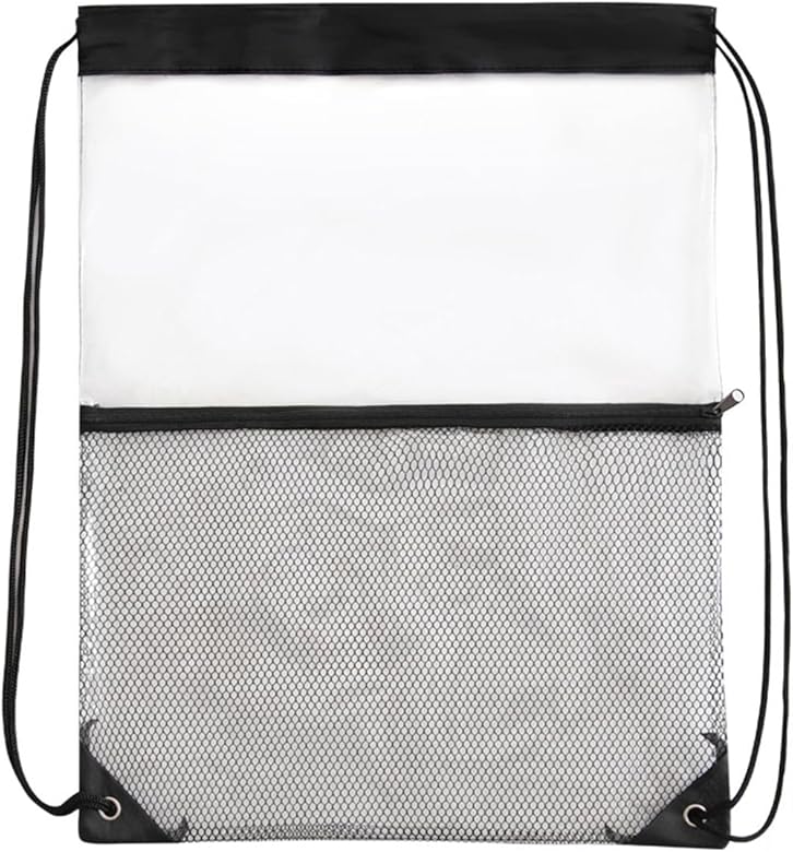 Mochila Transparente con Cordón, Mochila de Deporte Transparente, Bolsa de Gimnasia Transparente con Cordón, Bolsa de Cincha Transparente, Bolsa De Deportiva Transparente, para Deportes, Camping