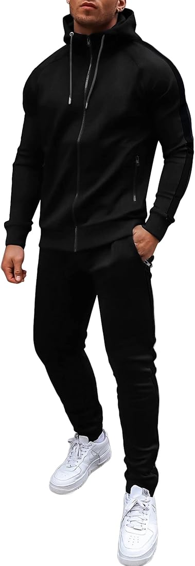 COOFANDY CháNdal Traje Para Correr Para Hombre Traje Deportivo Pantalones De CháNdal Ropa Calle Sudadera Capucha Deportes Informales Y De Ocio Para Hombre