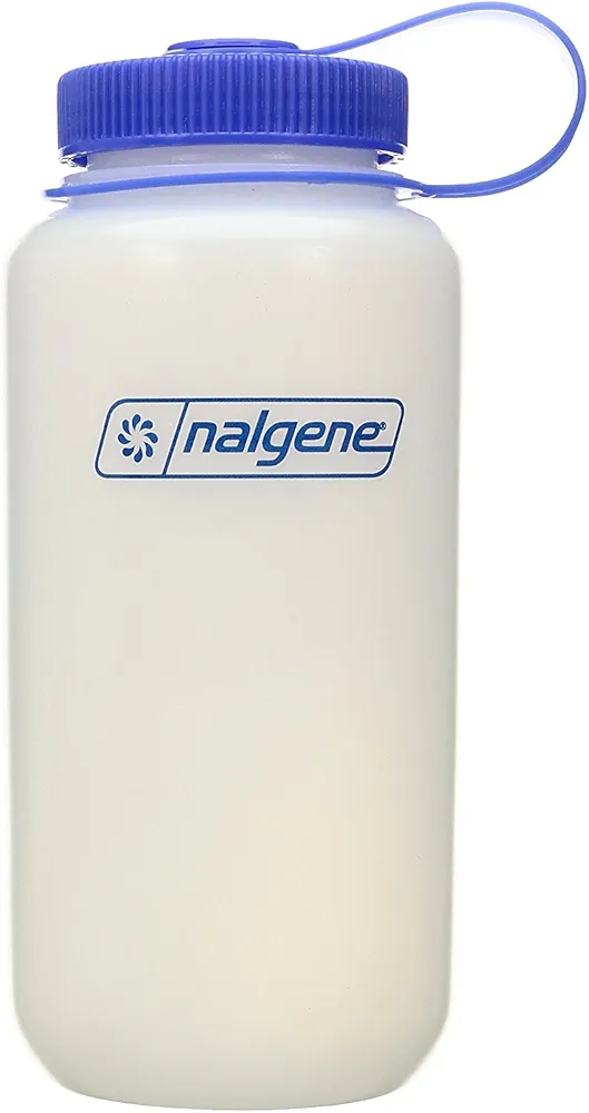 Nalgene Aufbewahrungsdosen HDPE-Flasche, Loop-Top Botella para Beber, Artículos Deportivos y al Aire Libre, Ultralite Weiß, 946 ml