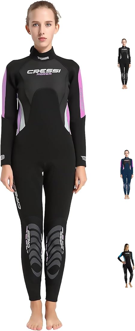Cressi Morea Lady Monopiece Wetsuit 3 Mm Traje de Neopreno de una Pieza sin Capucha Ultrastretch, Mujeres