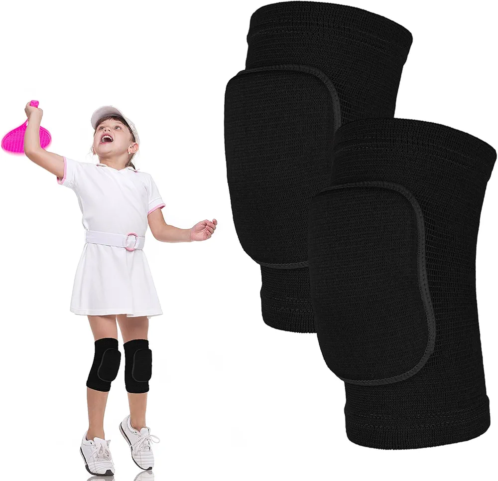 Rodilleras para niños, rodilleras para bailar niños, rodilleras gruesas de voleibol, rodilleras deportivas Anit-Slip Sport Rodilleras juveniles, rodilleras elásticas suaves para danza, yoga, correr,