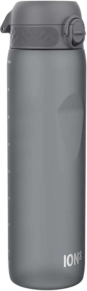 Ion8 Botella de Agua 1 Litro, 1000 ml, a Prueba de Fugas, Fácil de Abrir, Cerradura Segura, Asa de Transporte, Apta para Lavavajillas, Sin BPA, Ideal para Deporte y Gimnasio