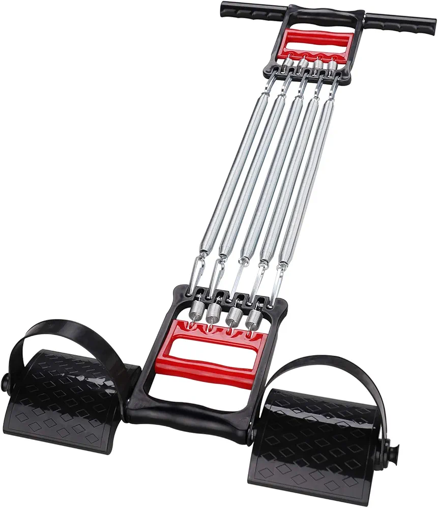 Zocipro 3 en 1 Multifunción Extensores de Pecho para Fitness para Hombre y Mujer, Ejercicitador de Manos con Pinzas Ejercitador de Piernas & Elasticas Fitness & Profesional Ejercicio