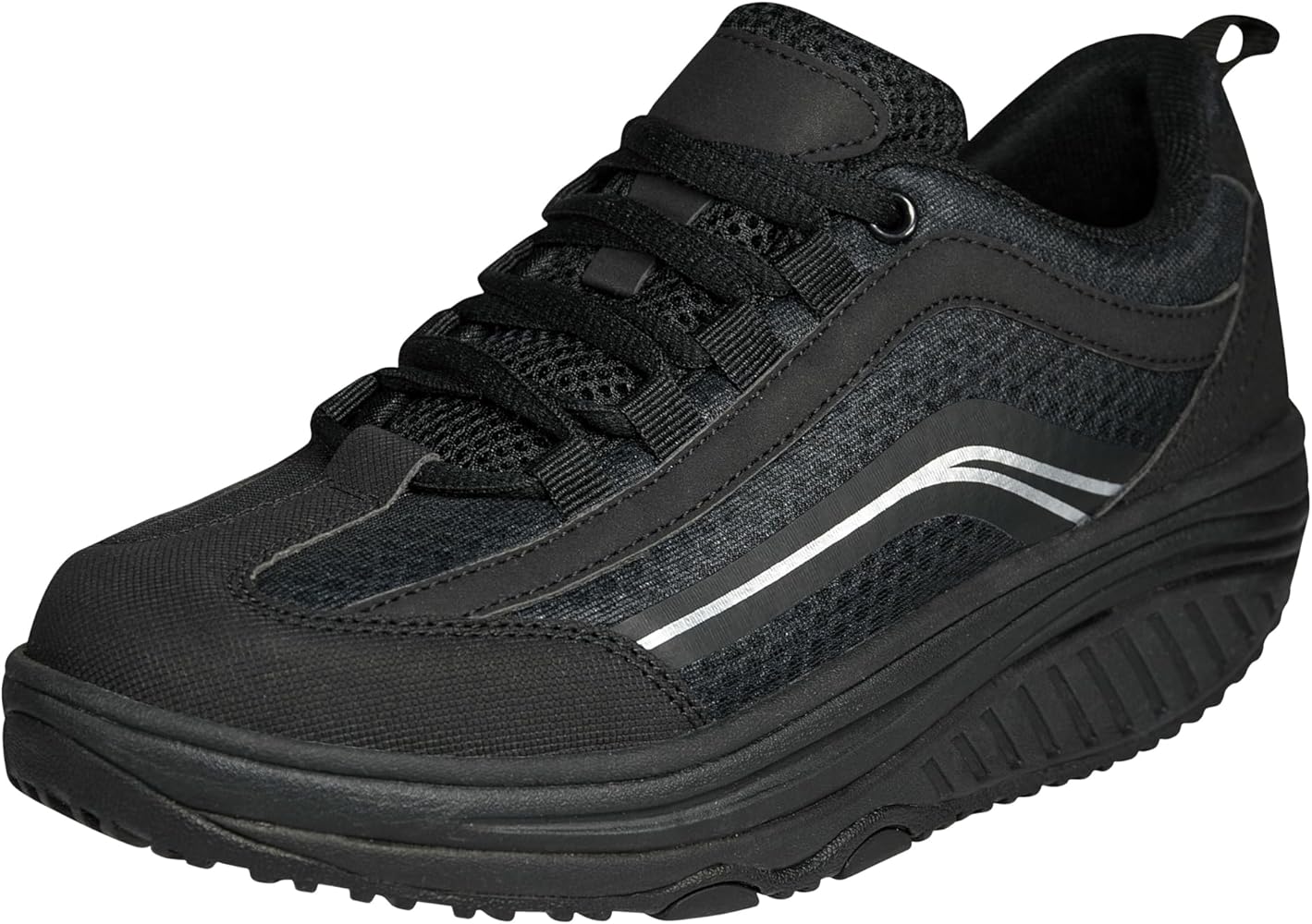 Aerosoft Walker Comfort - Zapatillas con cordones para hombre y mujer, espuma viscoelástica