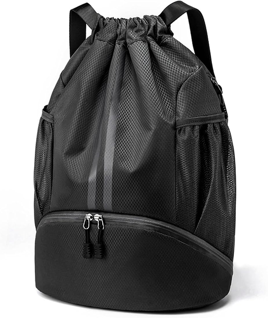 Mochila Cuerdas para Mujer Hombre, Mochilas Playa, Impermeable Bolsa de Cuerdas Gran Capacidad Mochila Deportiva para Compras Yoga Deporte Viajes
