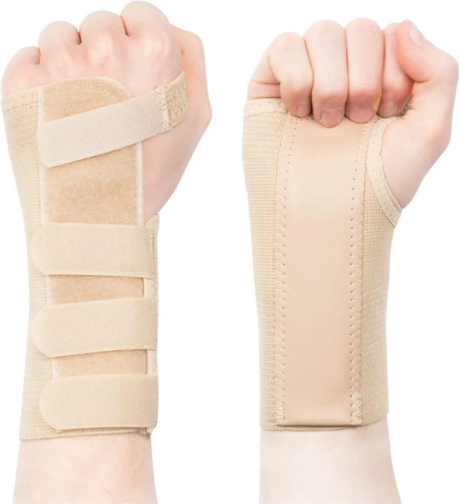 Actesso Muñequera Elástica de Triple Malla - Alivia Túnel Carpiano, Fracturas, Esguinces, Tendinitis y Dolor en Las Articulaciones (S, Derecha)