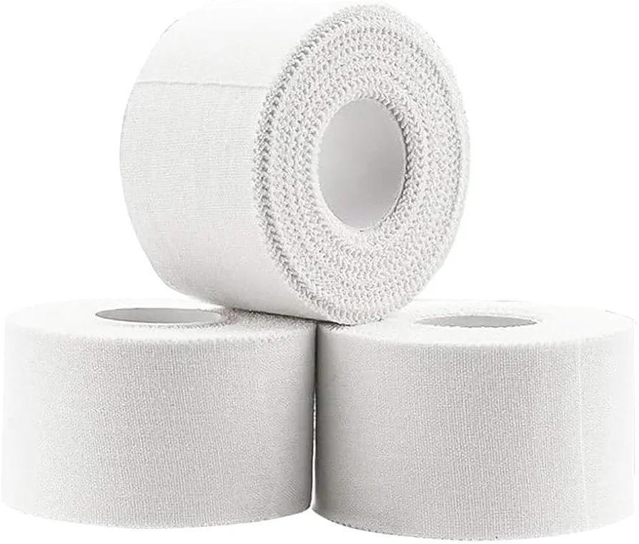 3 x Cinta Adhesiva Deportiva - 3.8 cm x 10 m Sport Tape Cinta Atlética - Cinta Deportiva de Alta Adherencia, Sin Residuos Pegajosos, Fácil de Rasgar, para Escalada en Roca, Tenis, Gimnasia y Boxeo
