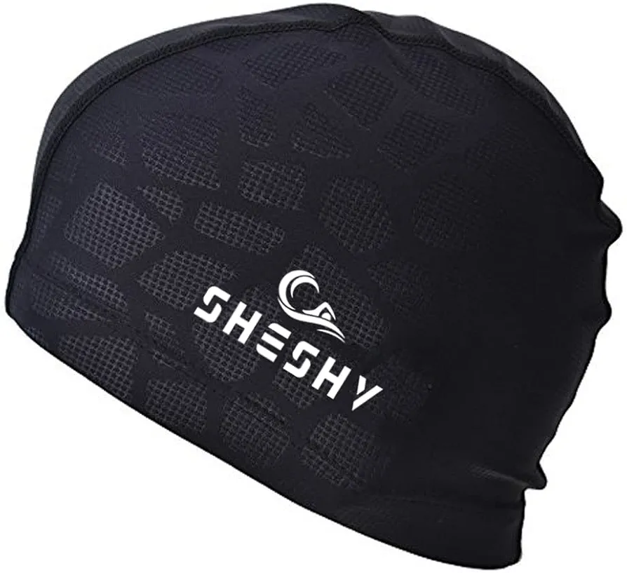 SHESHY Hombres Flexibles Impermeable a Prueba de Humedad Adultos tamaño de la Gorra de natación Fibra de algodón Sombrero de natación